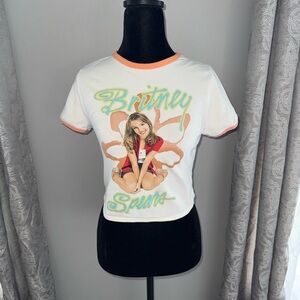 Target White and Orange Crop Graphic Tee